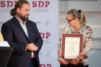 Monika Kalinowska – laureatka nagrody im. Macieja Łukasiewicza – 25 czerwca 2020. Fot. Sławek Kasper (IPN)