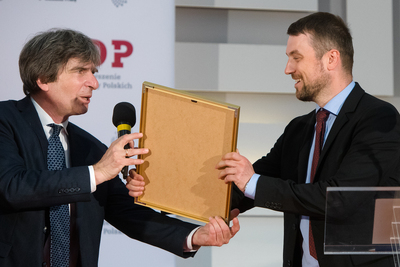 Radosław Jankiewicz – laureat nagrody im. Eugeniusza Kwiatkowskiego – 25 czerwca 2020. Fot. Sławek Kasper (IPN)