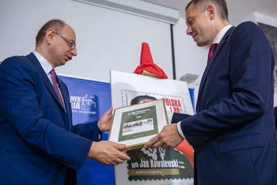 Prezentacja znaczka poświęconego wybitnemu kryptologowi Janowi Kowalewskiemu – Warszawa, 30 czerwca 2020. Fot. Sławek Kasper (IPN)