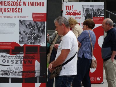 Otwarcie wystawy IPN „Tu rodziła się Solidarność” w Olsztynie – 1 lipca 2020. Fot. IPN