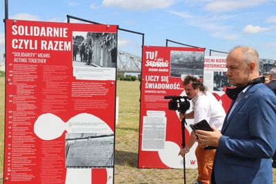 Otwarcie wystawy IPN „Tu rodziła się Solidarność” w Tczewie – 1 lipca 2020. Fot. IPN