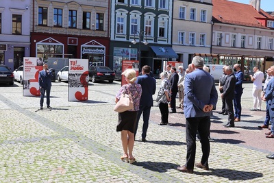 Otwarcie wystawy IPN „TU rodziła się »Solidarność«” – Ostrów Wielkopolski, 1 lipca 2020. Fot. IPN