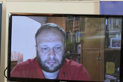 Dyskusja wokół książki Andrija Rukkasa „Razem z Wojskiem Polskim. Armia Ukraińskiej Republiki Ludowej w 1920 r.” – 8 lipca 2020. Fot. A. Wierzchowska (IPN)