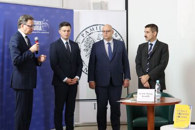 Dyskusja wokół książki Andrija Rukkasa „Razem z Wojskiem Polskim. Armia Ukraińskiej Republiki Ludowej w 1920 r.” – 8 lipca 2020. Fot. A. Wierzchowska (IPN)