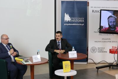 Dyskusja wokół książki Andrija Rukkasa „Razem z Wojskiem Polskim. Armia Ukraińskiej Republiki Ludowej w 1920 r.” – 8 lipca 2020. Fot. A. Wierzchowska (IPN)