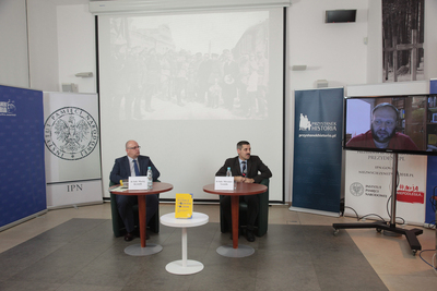 Dyskusja wokół książki Andrija Rukkasa „Razem z Wojskiem Polskim. Armia Ukraińskiej Republiki Ludowej w 1920 r.” – 8 lipca 2020. Fot. Piotr Życieński (IPN)