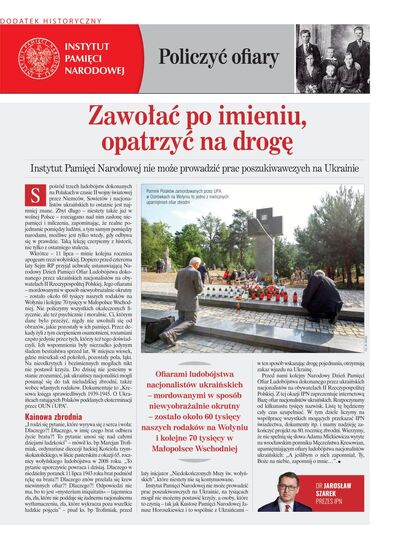 Policzyć ofiary – dodatek historyczny do „Naszego Dziennika” z 8 lipca 2020