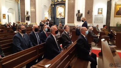 Msza św. w Katedrze Polowej Wojska Polskiego w Warszawie w intencji ofiar Zbrodni Wołyńskiej, w której wziął udział prof. Krzysztof Szwagrzyk, wiceprezes IPN – 11 lipca 2020. Fot. ks. Tomasz Trzaska (IPN)