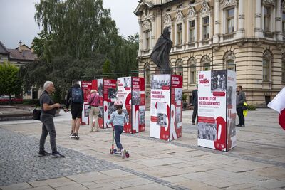 Otwarcie wystawy „TU rodziła się Solidarność” – Nowy Sącz, 21 lipca 2020. Fot. Agnieszka Masłowska IPN