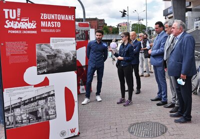Otwarcie wystawy „TU rodziła się Solidarność” – Stargard, 21 lipca 2020. Fot. M. Manowski (IPN)