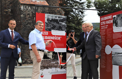 Otwarcie wystawy „Tu rodziła się Solidarność” – Brzeg, 21 lipca 2020. Fot. IPN