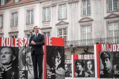 Jarosław Szarek, prezes IPN podczas otwarcia wystawy „Pokolenia wolności” – Warszawa, 29 lipca 2020. Fot. Sławek Kasper (IPN)