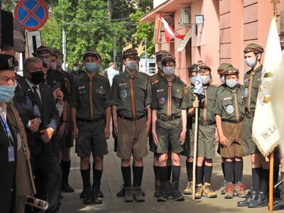 Obchody 76. rocznicy wybuchu Powstania Warszawskiego przy ul. Filtrowej 68 – Warszawa, 1 sierpnia 2020. Fot. Mateusz Niegowski (IPN)