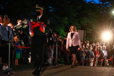 IPN reprezentowała dyrektor Archiwum IPN Marzena Kruk – 1 sierpnia 2020. Fot. Sławek Kasper (IPN)