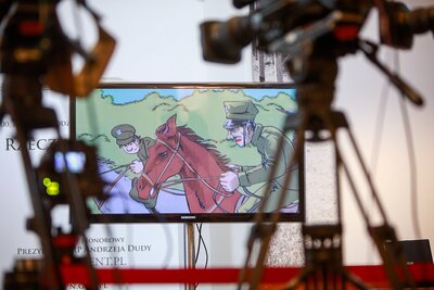 Konferencja prasowana temat działań IPN w związku z 100. rocznicą Bitwy Warszawskiej – 11 sierpnia 2020. Fot. Sławek Kasper (IPN)