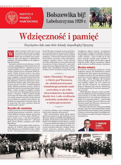 Bolszewika bij! Lubelszczyzna 1920 r. – dodatek historyczny doi „Naszego Dziennika” z 12 sierpnia 2020