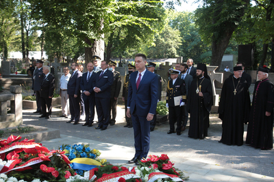 Uroczystości w 100. rocznicę zawarcia sojuszu Piłsudski-Petlura – Warszawa, 14 sierpnia 2020. Fot. Piotr Życieński (IPN)