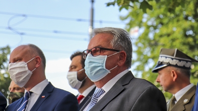 Uroczystość odsłonięcia tablicy poświęconej Halinie Konopackiej i płk. dypl. Ignacemu Matuszewskiemu – Warszawa, 14 sierpnia 2020. Fot. Mateusz Niegowski (IPN)