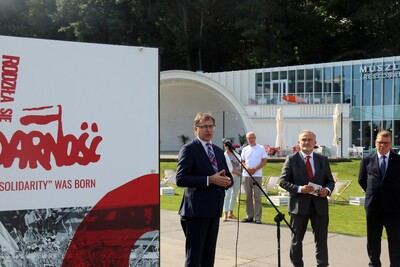 Otwarcie wystawy „TU rodziła się »Solidarność«” w Gdyni – 14 sierpnia 2020