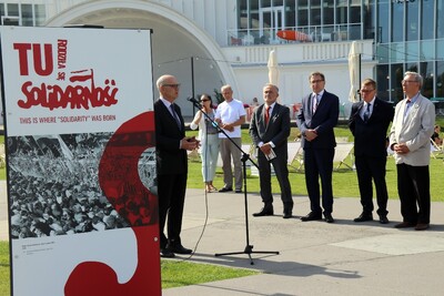 Otwarcie wystawy „TU rodziła się »Solidarność«” w Gdyni – 14 sierpnia 2020