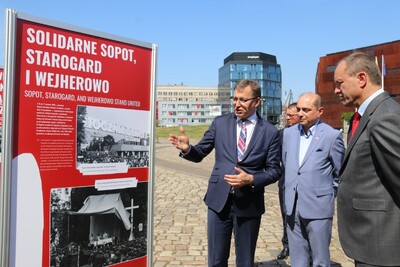 Otwarcie wystawy „TU rodziła się Solidarność” – Gdańsk, 14 sierpnia 2020. Fot. A.P..