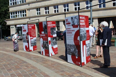 Otwarcie wystawy „TU rodziła się Solidarność” – Kraków, 14 sierpnia 2020. Fot. Żaneta Wierzgacz