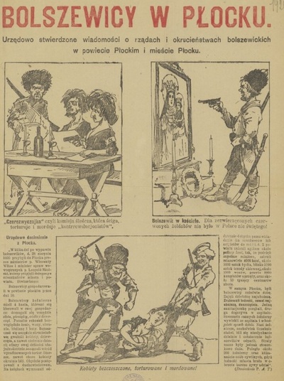 Urzędowo stwierdzone wiadomości o rządach i okrucieństwach bolszewickich w powiecie płockim i w mieście Płocku, druk z 1920 r.