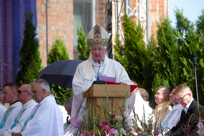 Msza św. w Sanktuarium św. Jana Pawła II w 100. rocznicę Bitwy Warszawskiej 1920 – Radzymin, 16 sierpnia 2020. Fot. Sławek Kasper (IPN)