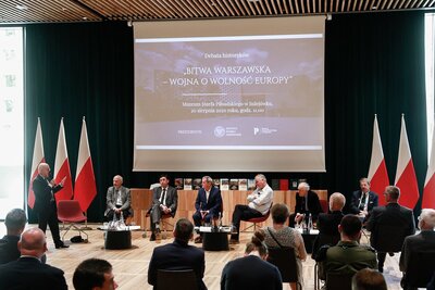 „Bitwa Warszawska. Wojna o wolność Europy” – debata historyków w Muzeum Józefa Piłsudskiego w Sulejówku – 20 sierpnia 2020. Fot. Sławek Kasper (IPN)