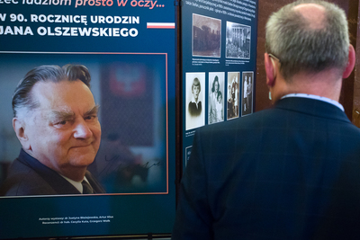 Otwarcie wystawy „Spojrzeć ludziom prosto w oczy… W 90. rocznicę urodzin Jana Olszewskiego” – Warszawa, 20 sierpnia 2020. Fot. Sławek Kasper (IPN)