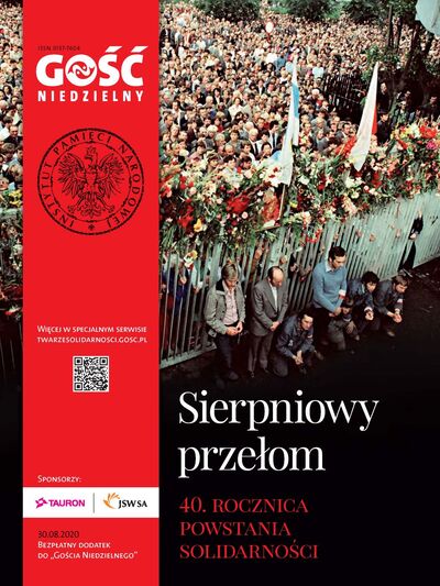 „Sierpniowy przełom. 40. rocznica powstania Solidarności” – okładka dodatku historycznego IPN do „Gościa Niedzielnego”