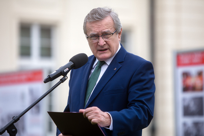 Wicepremier Piotr Gliński. Otwarcie wystawy „Lech Kaczyński. Człowiek Solidarności (1949–2010)” – Warszawa, 7 września 2020. Fot. Sławek Kasper (IPN)