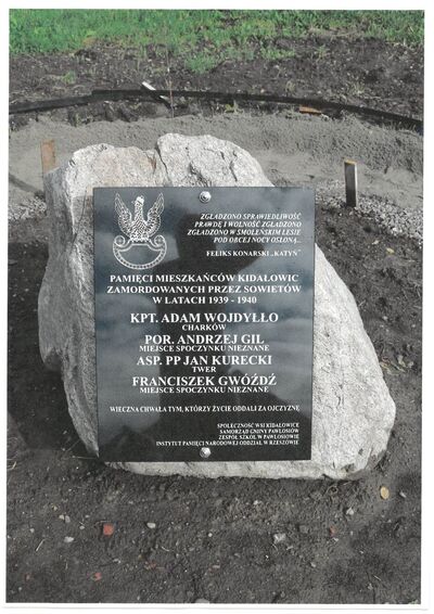 Tablica w Kidałowicach