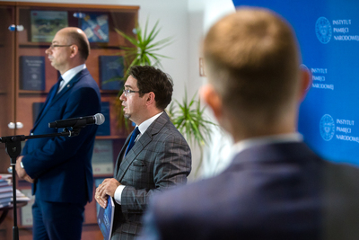 Briefing IPN na temat publikacji „Korekty ciąg dalszy...”, dotyczącej stosunków polsko-żydowskich – Warszawa, 14 września 2020. Fot. Sławek Kasper (IPN)