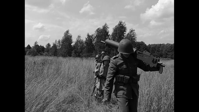 Kadr z nagrodzonej etiudy filmowej „Porucznik”, reż. Łukasz Grzesiak