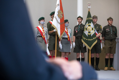 Odsłonięcie Ściany Pamięci poświęconej pracownikom NIK – Warszawa, 17 września 2020. Fot. Sławek Kasper (IPN)