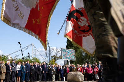 Odsłonięcie tablicy upamiętniającej Wojciecha Ziembińskiego – Warszawa, 17 września 2020. Fot. Sławek Kasper (IPN)
