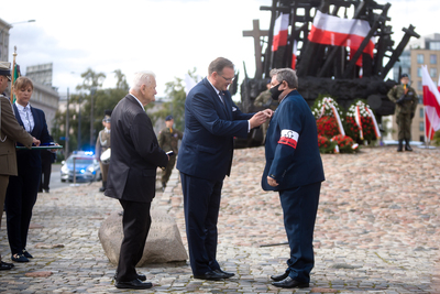 Odsłonięcie tablicy upamiętniającej Wojciecha Ziembińskiego – Warszawa, 17 września 2020. Fot. Sławek Kasper (IPN)