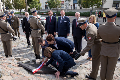 Odsłonięcie tablicy upamiętniającej Wojciecha Ziembińskiego – Warszawa, 17 września 2020. Fot. Sławek Kasper (IPN)