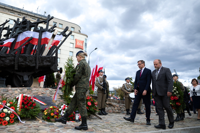 Odsłonięcie tablicy upamiętniającej Wojciecha Ziembińskiego – Warszawa, 17 września 2020. Fot. Sławek Kasper (IPN)