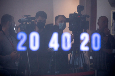 Briefing poświęcony wystawie „20 – 40 – 20” – Warszawa, 17 września 2020. Fot. Sławek Kasper (IPN)