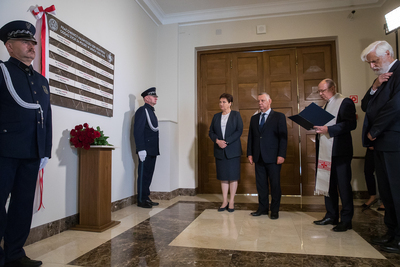 Odsłonięcie Ściany Pamięci poświęconej pracownikom NIK – Warszawa, 17 września 2020. Fot. Sławek Kasper (IPN)