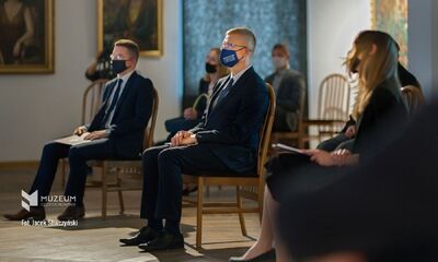 Otwarcie wystawy „Obraz Treblinki w oczach Samuela Willenberga” – Częstochowa, 17 września 2020. Fot. Jacek Śliwczyński (Muzeum Częstochowskie)