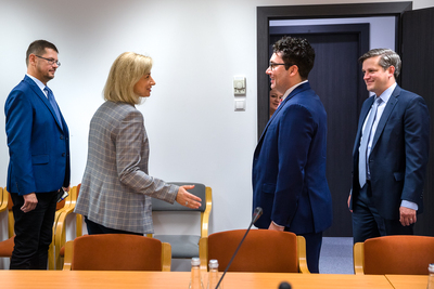 Wizyta przedstawicieli waszyngtońskiej Fundacji Pamięci Ofiar Komunizmu w IPN – Warszawa, 25 września 2020. Fot. Sławek Kasper (IPN)