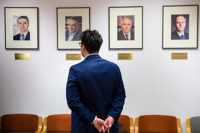 Wizyta przedstawicieli waszyngtońskiej Fundacji Pamięci Ofiar Komunizmu w IPN – Warszawa, 25 września 2020. Fot. Sławek Kasper (IPN)