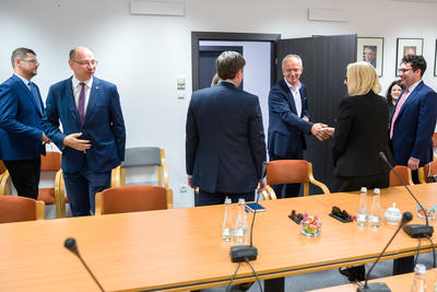 Wizyta przedstawicieli waszyngtońskiej Fundacji Pamięci Ofiar Komunizmu w IPN – Warszawa, 25 września 2020. Fot. Sławek Kasper (IPN)