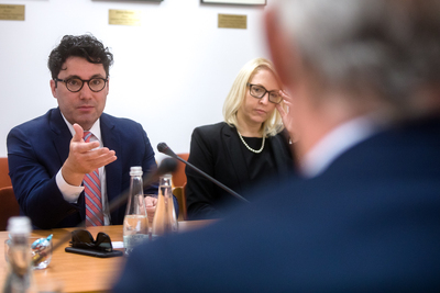 Marion Smith i Brittany Balmer – przedstawiciele waszyngtońskiej Fundacji Pamięci Ofiar Komunizmu w IPN – Warszawa, 25 września 2020. Fot. Sławek Kasper (IPN)