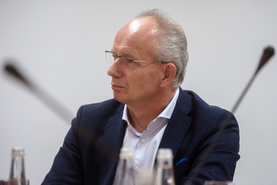 Zastępca prezesa IPN prof. Krzysztof Szwagrzyk. Wizyta przedstawicieli waszyngtońskiej Fundacji Pamięci Ofiar Komunizmu w IPN – Warszawa, 25 września 2020. Fot. Sławek Kasper (IPN)