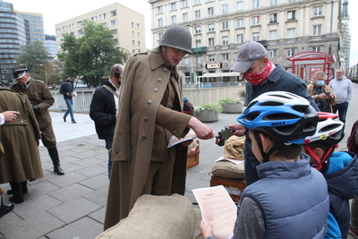 Premiera mobilnej gry miejskiej „Głos walczącej Warszawy. Podpułkownik Wacław Lipiński” – 29 września 2020. Fot. Piotr Życieński (IPN)