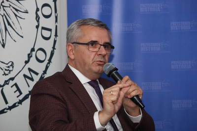 Dr Andrzej Sznajder. Rozmowa o ks. Franciszku Blachnickim – Warszawa, 28 września 2020. Fot. Piotr Życieński (IPN)